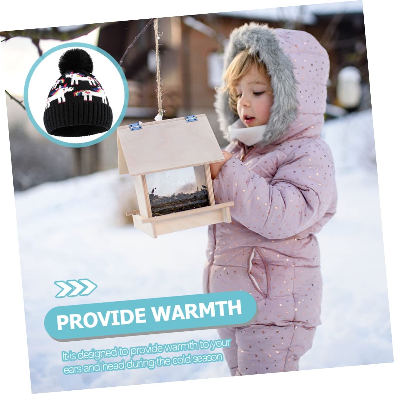 Вязаная зимняя шапка CALLARON Kätzchen с плюшевым помпоном, фото №9 Вязаная зимняя шапка CALLARON Kätzchen с плюшевым помпоном, фото №9