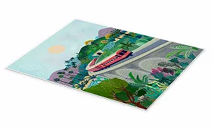 Постер Taika Tori Sri Lanka Railway Железная дорога Шри-Ланки 50 x 70 см synthetic.ua - Фото 1