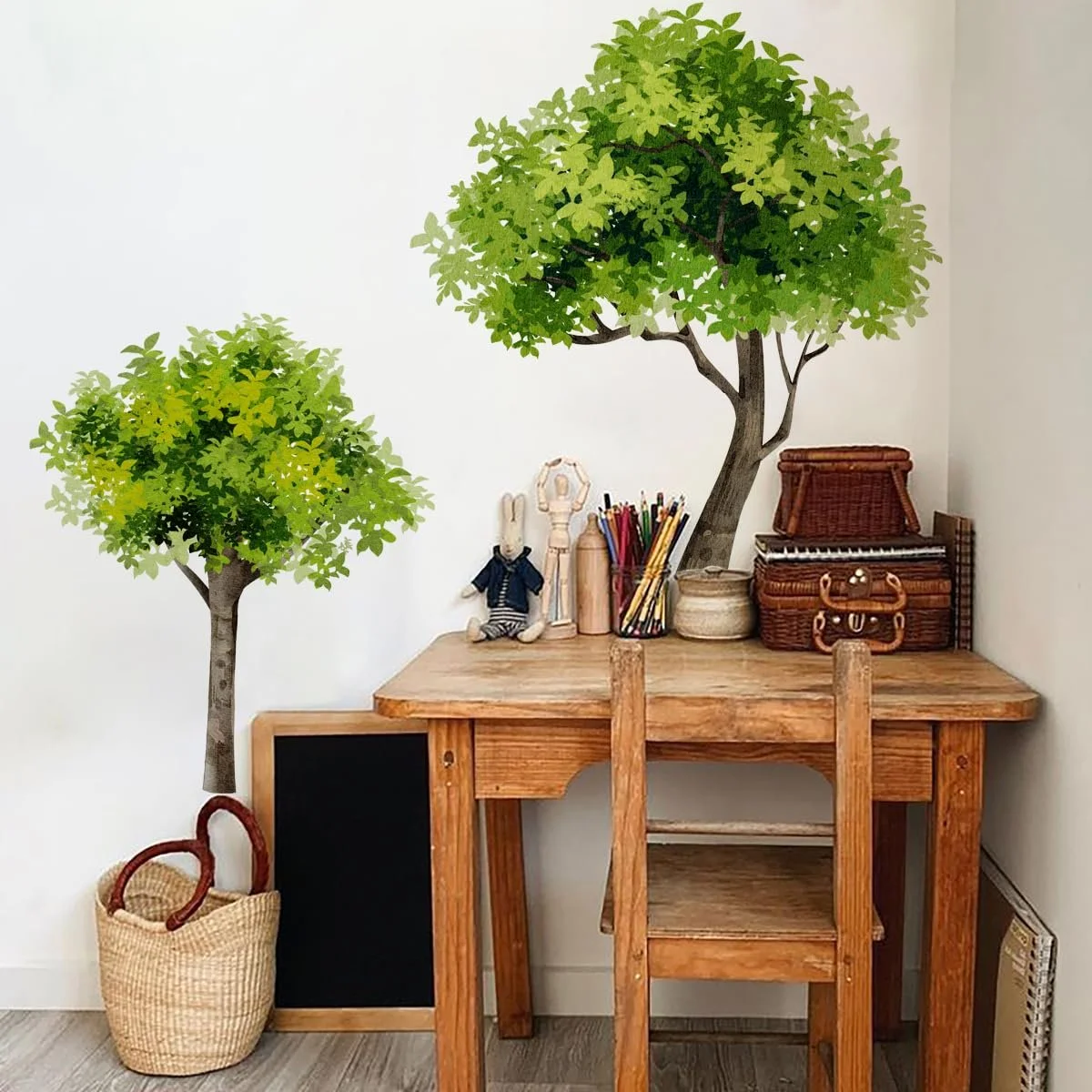 Настінна наклейка Runtoo Large Tree Green Plants Forest самоклейна, фото №3