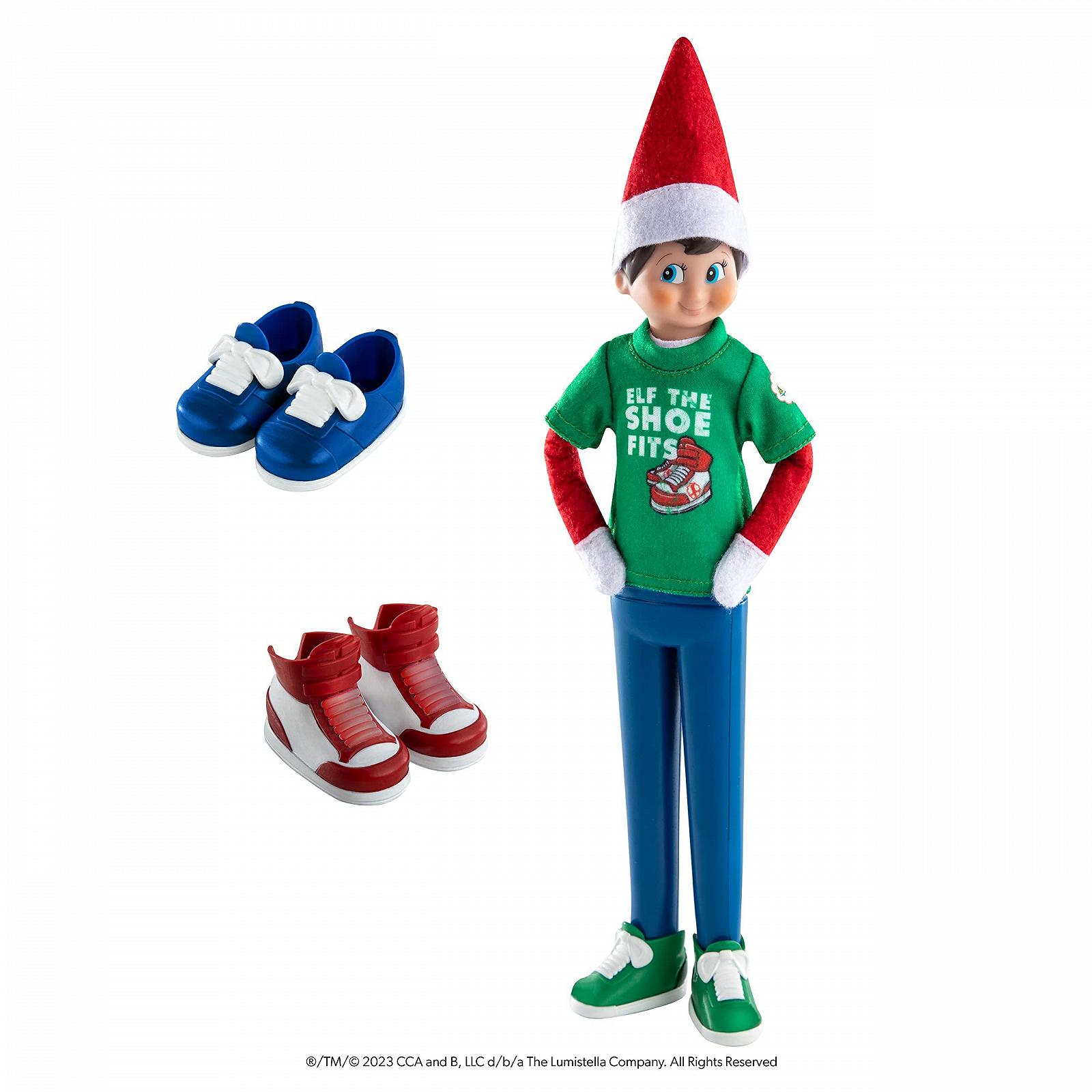 Одяг The Elf on The Shelf MagiFreez Cool Sneaker Set з футболкою та 3 парами кросівок для помічника ельфа, фото №3 Одяг The Elf on The Shelf MagiFreez Cool Sneaker Set з футболкою та 3 парами кросівок для помічника ельфа, фото №3