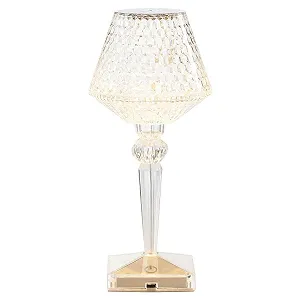 Настільна лампа casa NOVA LED прозорий пластик висота 26 см димована synthetic.ua - Фото 1