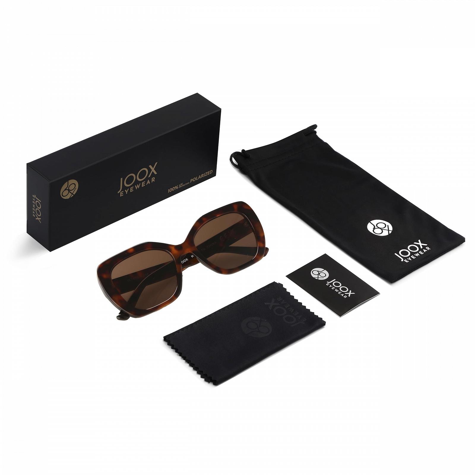 Сонцезахисні окуляри Cateye Retro JOOX Великі для жінок, поляризовані сонцезахисні окуляри квадратні вінтажні з захистом UV400 для подорожей, фото №5