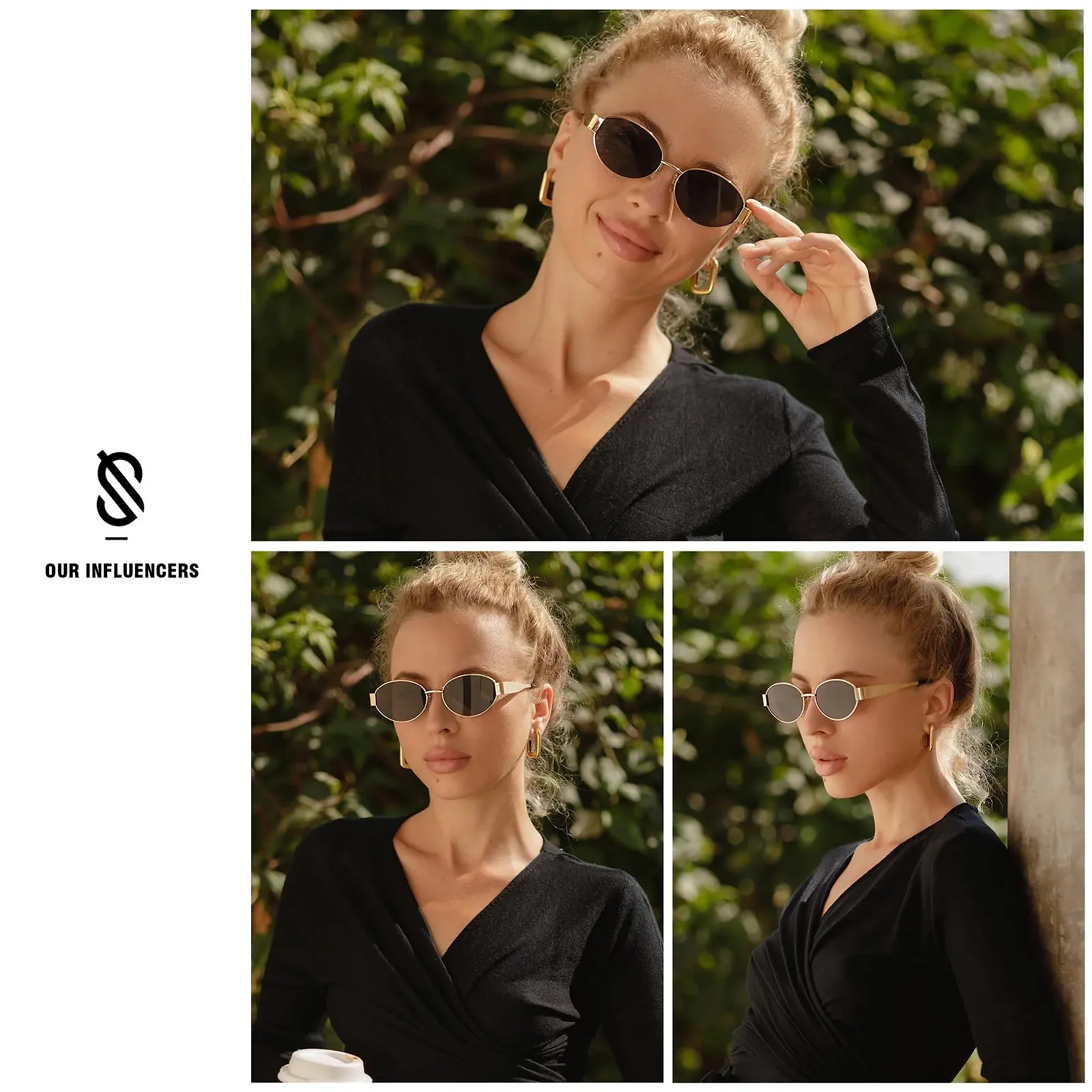 Сонцезахисні окуляри Овальні SOJOS SJ1217 Металеві Ретро Класичні UV400, фото №3