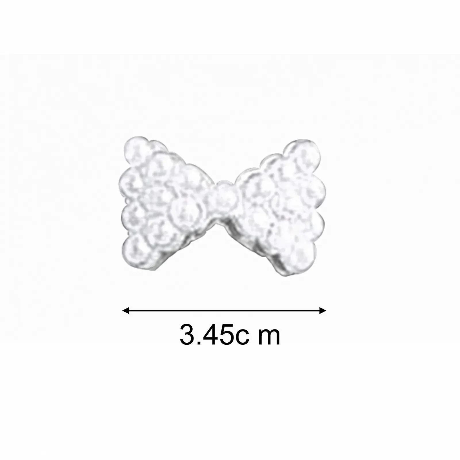 Бант dragonaur 3D Елегантний сплав Стрази 10 шт Срібний, фото №4