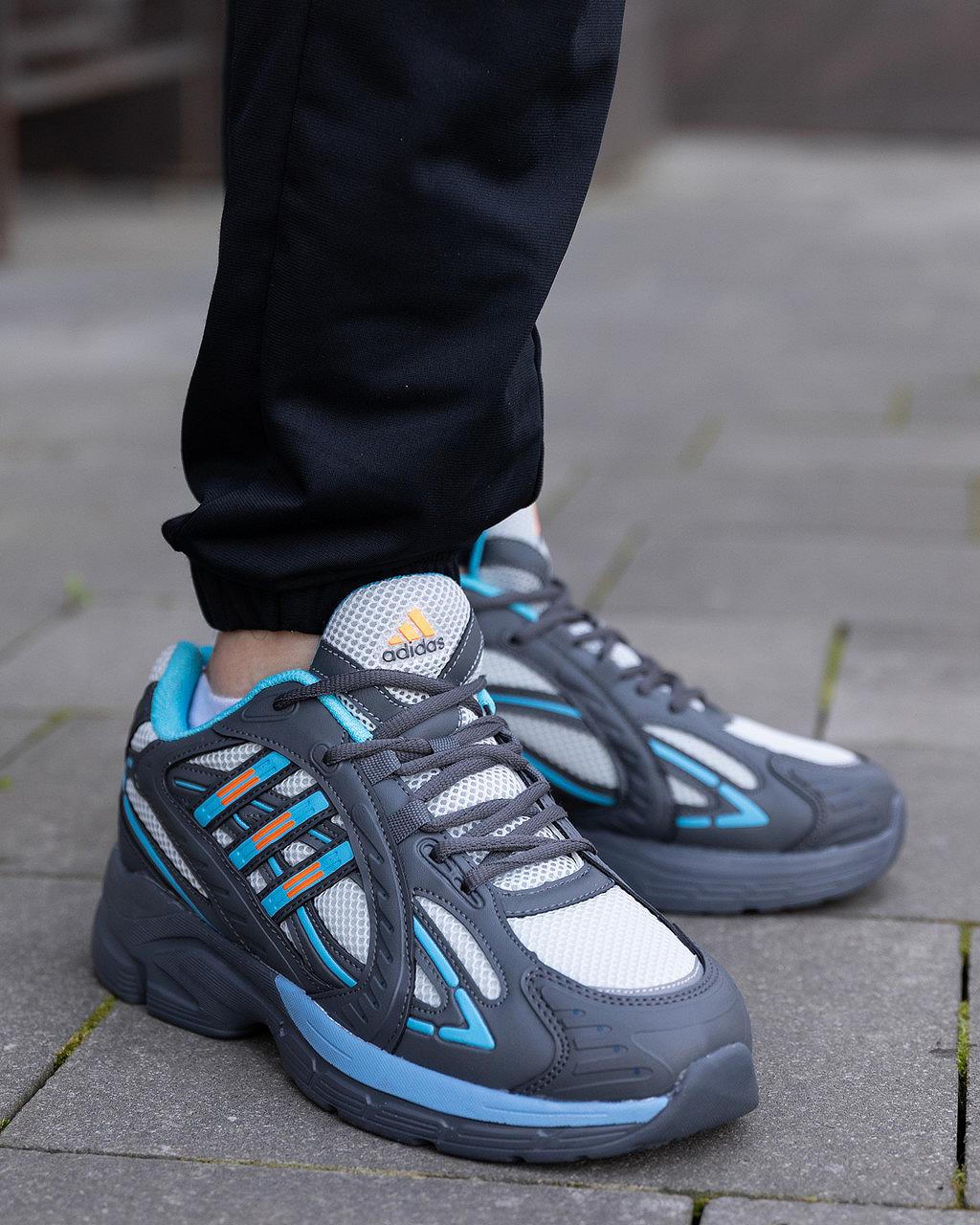 Мужские кожаные кроссовки Adidas Responce серо голубые повседневные легкие кросы адидас мужская летняя обувь, фото №1 Мужские кожаные кроссовки Adidas Responce серо голубые повседневные легкие кросы адидас мужская летняя обувь, фото №1