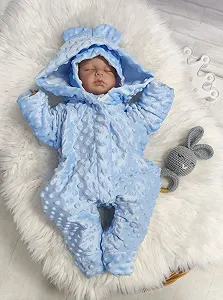 Набір на виписку демісезон, утеплювач виймається Плюш блакитний synthetic.ua - Фото 1