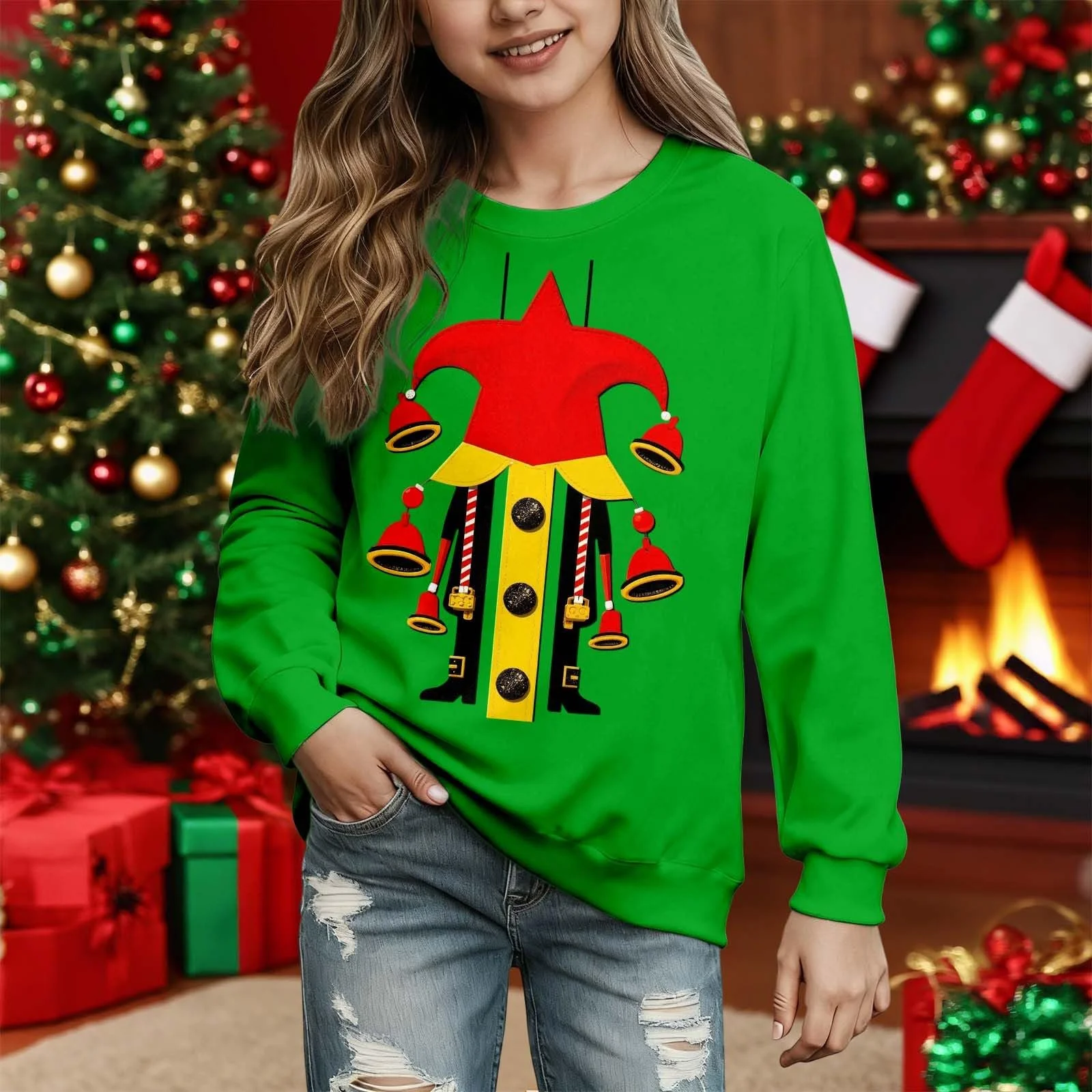 Різдвяний світшот Дитячий для дівчат, фото №2