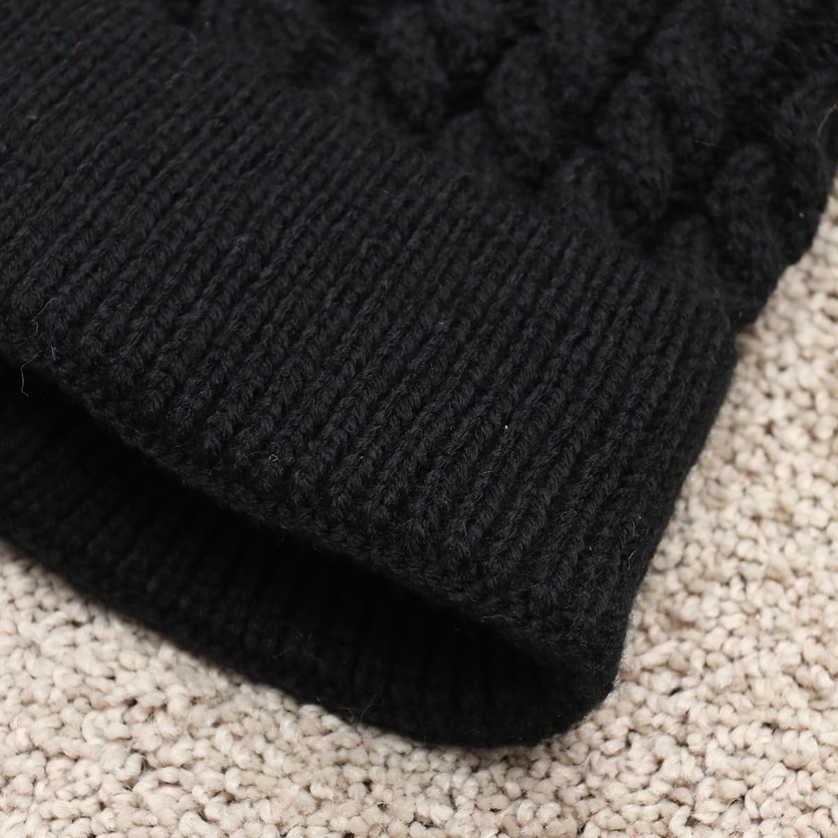 Вязаная Шапка с Бубоном CALLARON Теплая Мягкая, фото №6