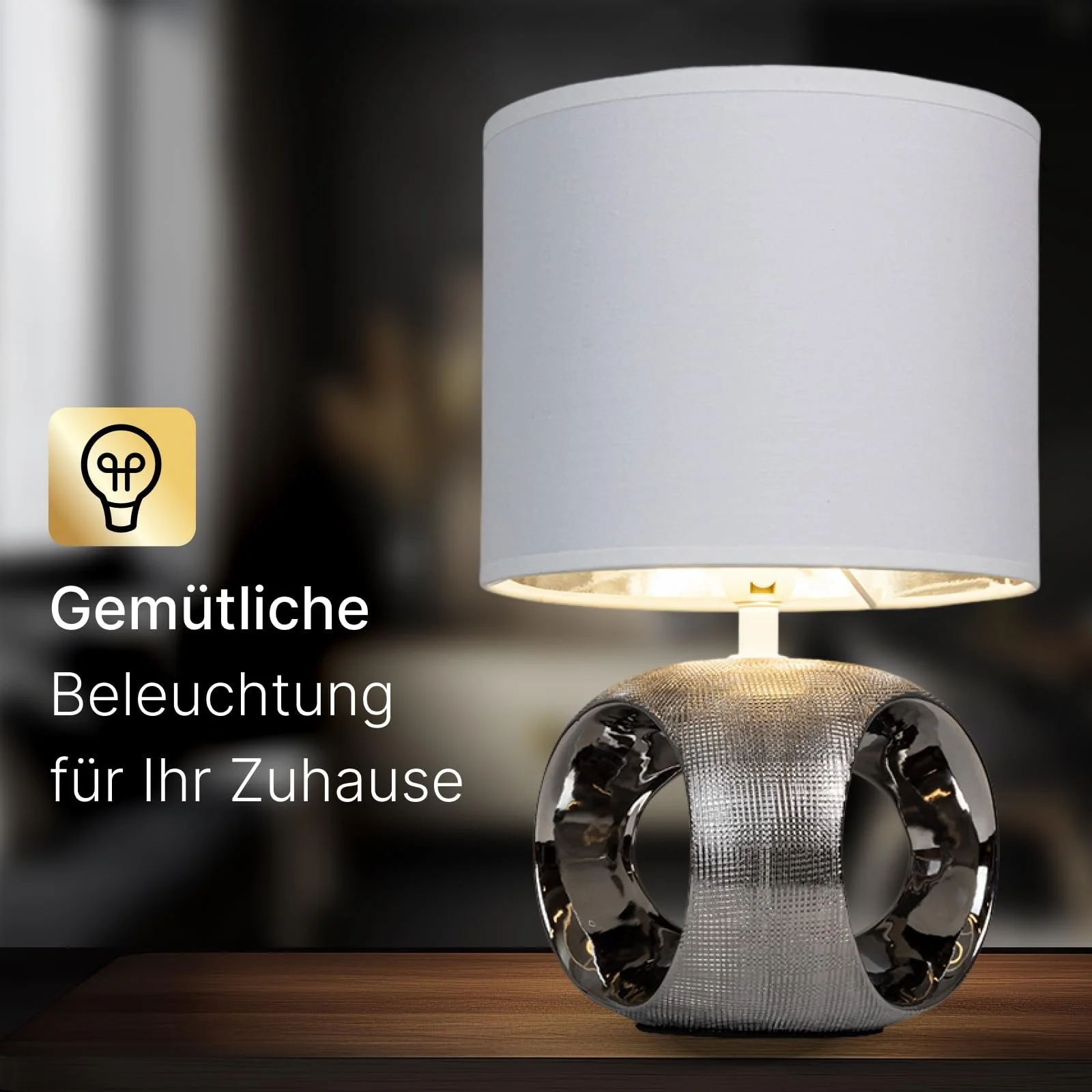 Настільна лампа ARTE LAMP Zaurak A5035LT-1CC Хром Білий, фото №3