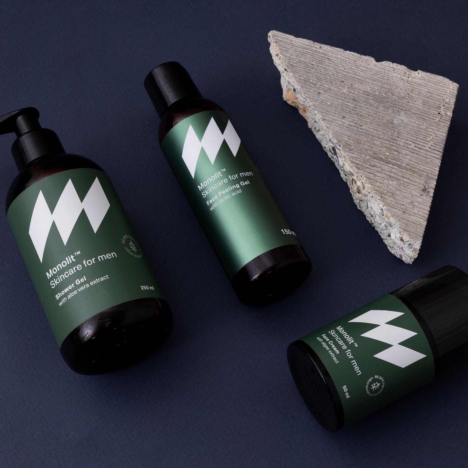 Гель для душа Monolit мужской с алоэ и ароматом сандалового дерева очищающий и увлажняющий, фото №9