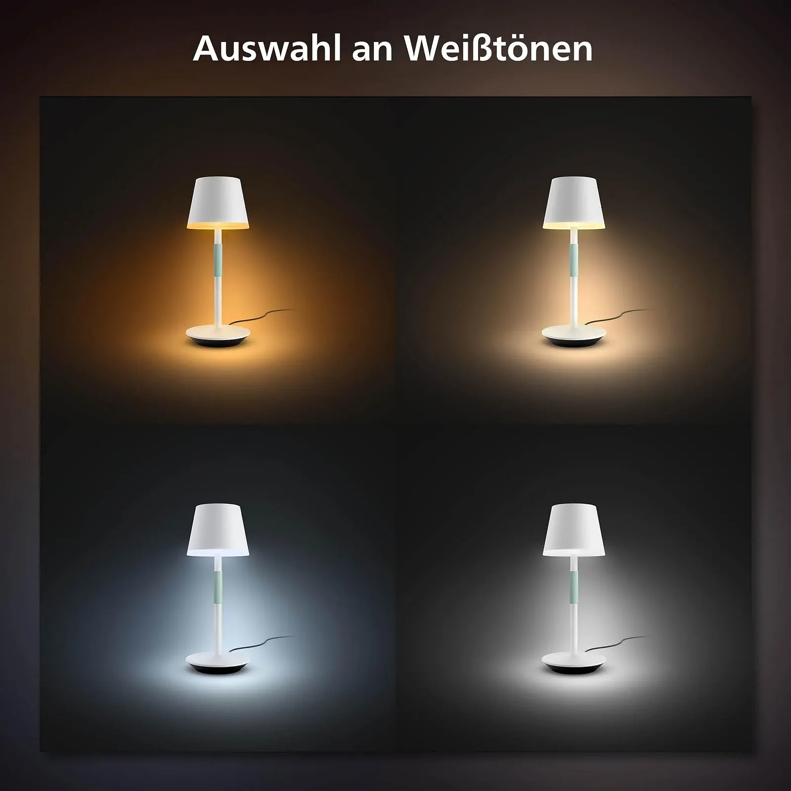 Настільна лампа Philips Hue White & Color Ambiance Go 530 lm Білий, фото №9