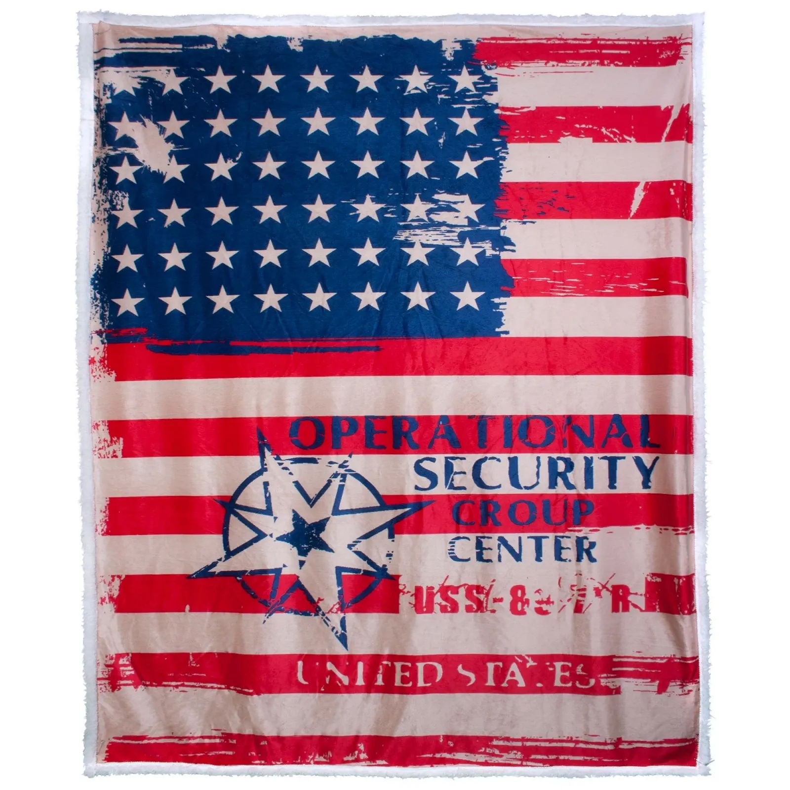 Покривало CelinaTex Quinta, 150 x 200 см, принт USA червоний, мікрофібра, вигляд овчини, фото №1 Покривало CelinaTex Quinta, 150 x 200 см, принт USA червоний, мікрофібра, вигляд овчини, фото №1