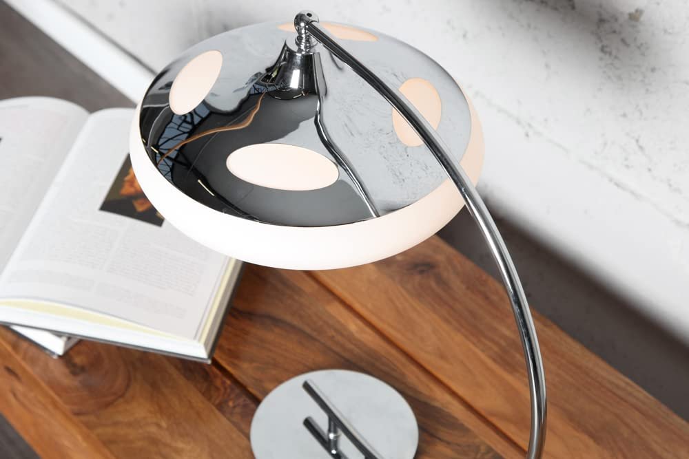 Настільна лампа Luna Logo Design Art Deco Хром, фото №4
