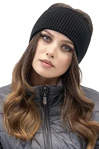 Повязка на голову VIVISENCE Модная для женщин из ребристой пряжи synthetic.ua - Фото 1