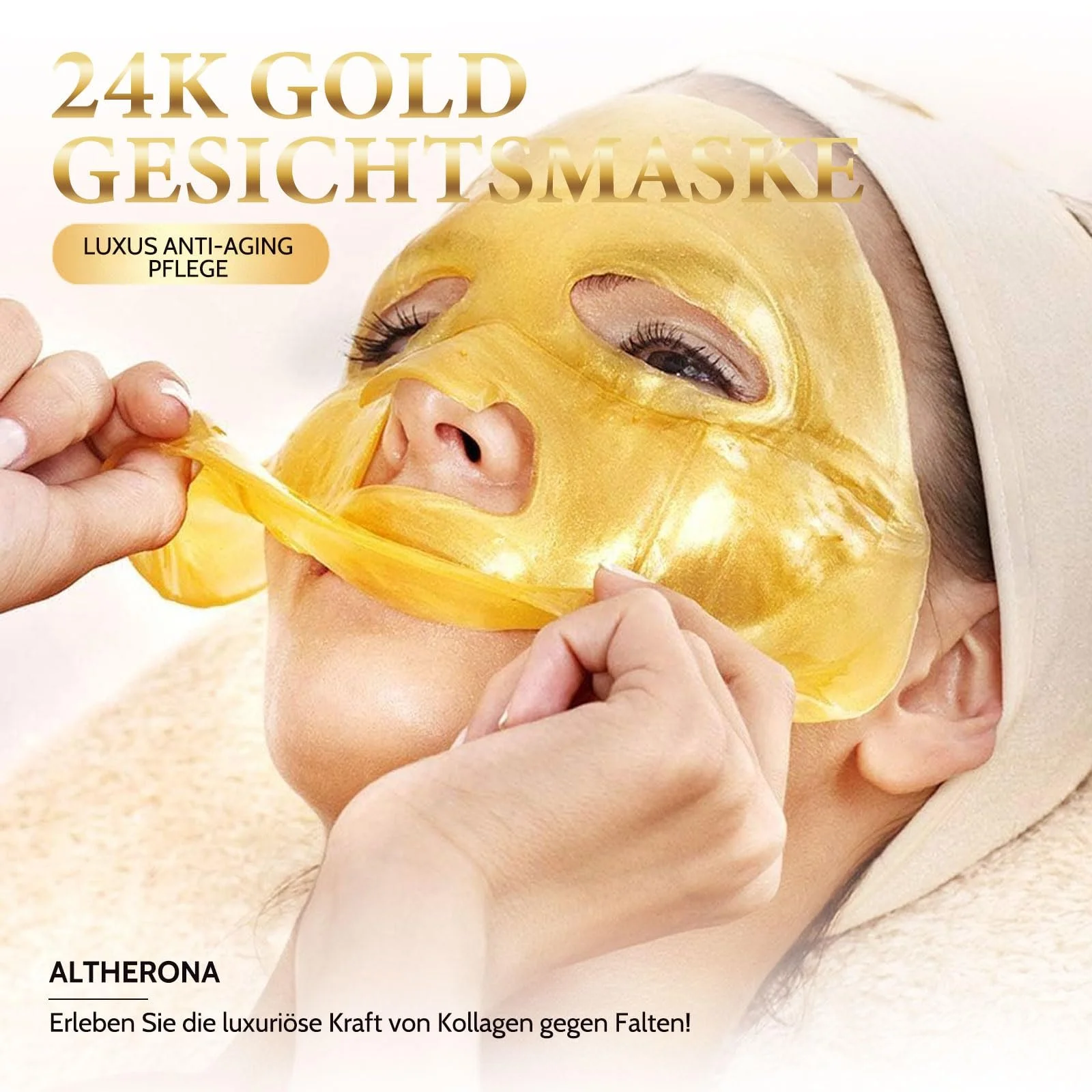 Маска для лица Коллаген Gold 24k, Роскошный антивозрастной уход, Увлажнение, Подтяжка и Омоложение Кожи, 10 штук в упаковке, фото №7 Маска для лица Коллаген Gold 24k, Роскошный антивозрастной уход, Увлажнение, Подтяжка и Омоложение Кожи, 10 штук в упаковке, фото №7