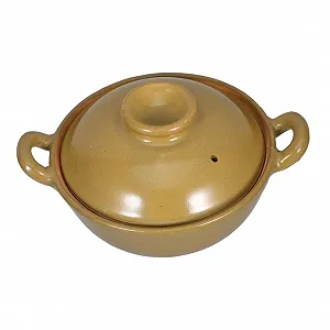 Глиняный горшок GLEAVI С двойными ручками традиционный антипригарный для риса и супа - Фото 1