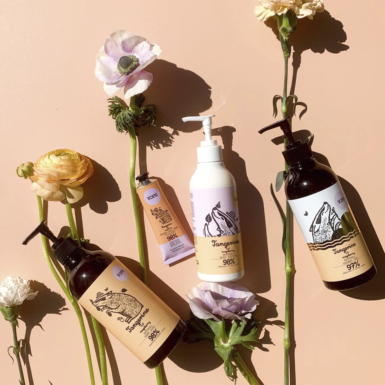 Натуральный гель для душа YOPE Mandarin and Raspberry 400 мл, фото №5