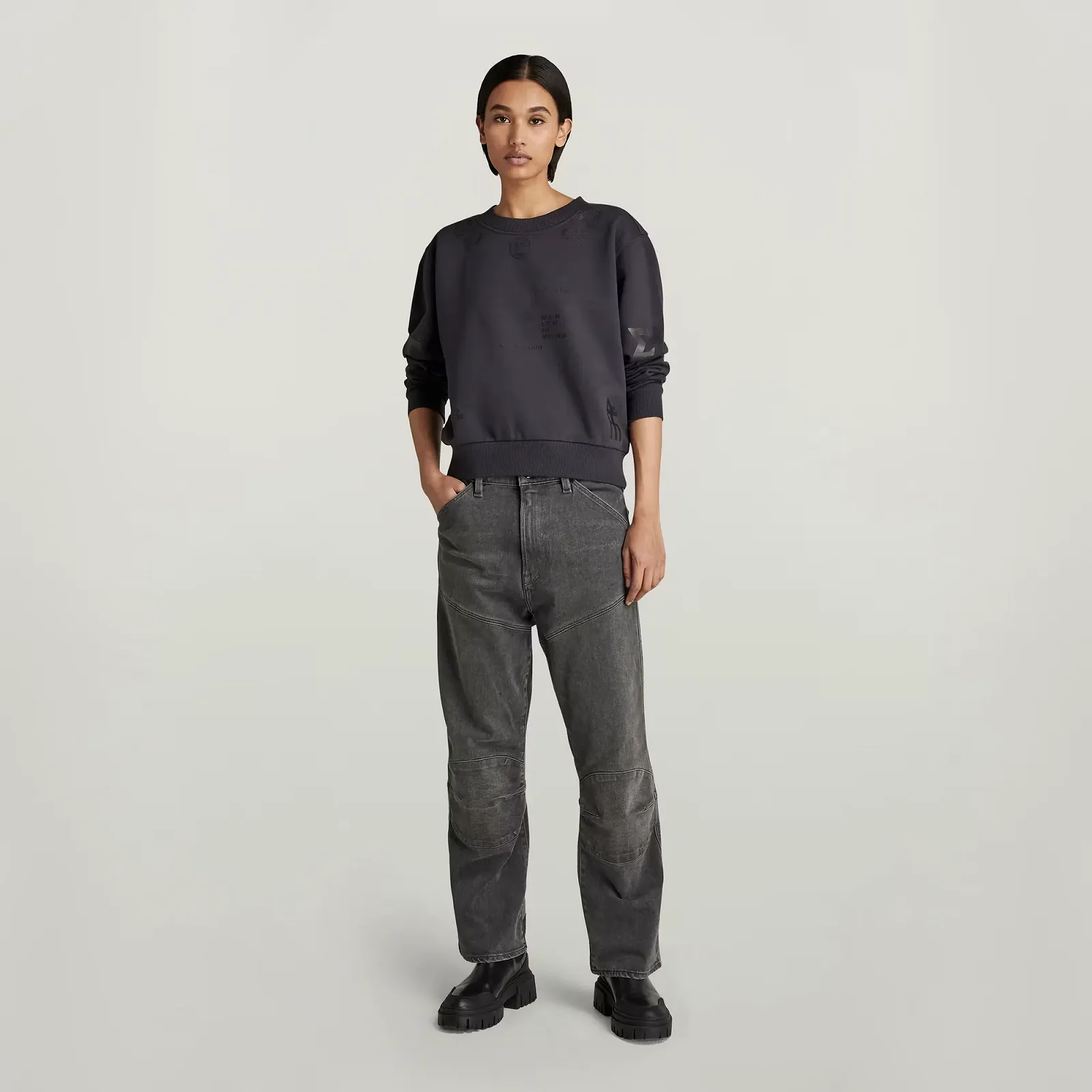 Женский свитер G-Star RAW Multi Graphic Cropped Loose Sw - S, фото №6 Женский свитер G-Star RAW Multi Graphic Cropped Loose Sw - S, фото №6