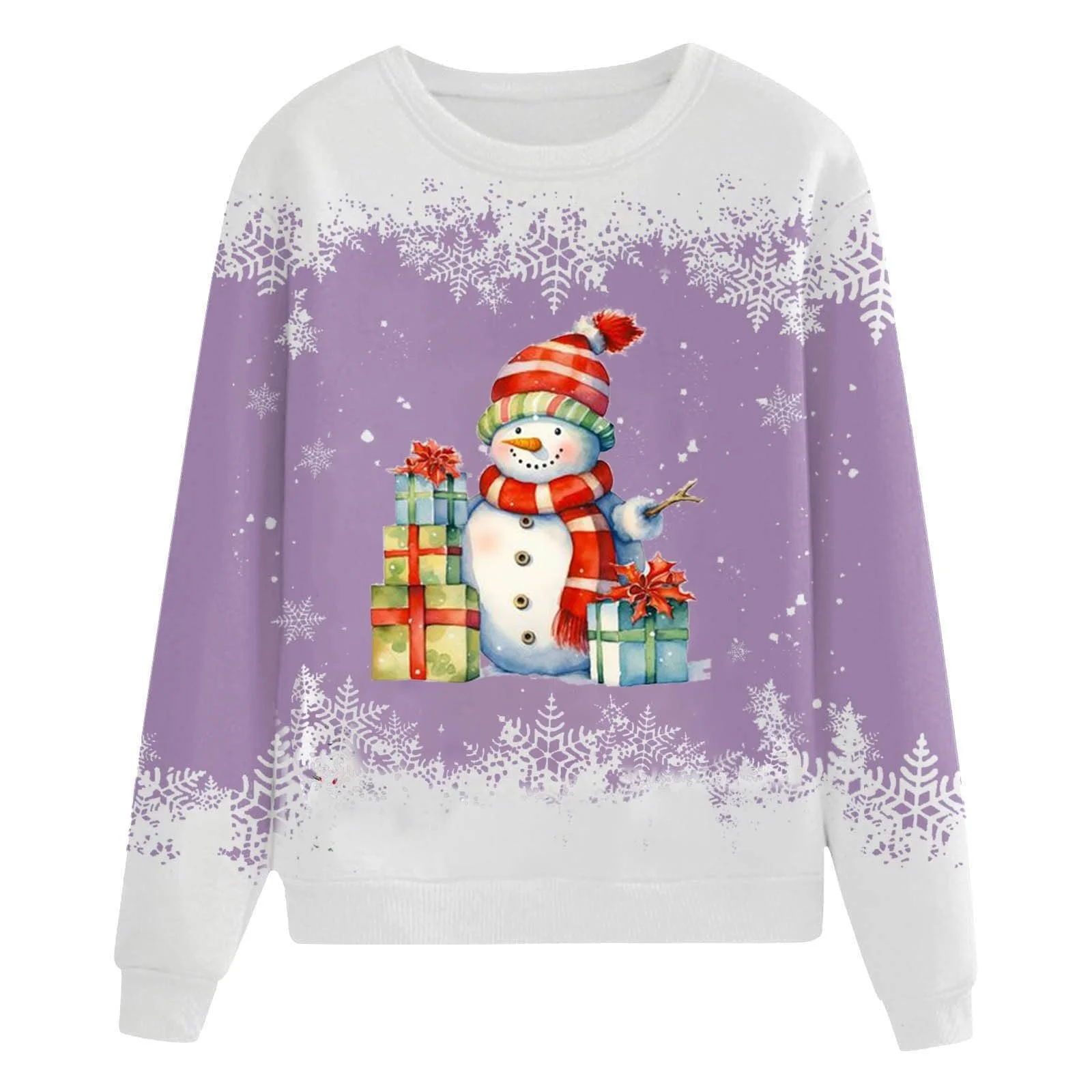 Женский Пуловер L": модный верх, осень/зима, однотонный, круглый вырез горловины, свободный крой, длинный рукав, рождественский принт, худи, топ, открывающий живот, фото №3 Женский Пуловер L": модный верх, осень/зима, однотонный, круглый вырез горловины, свободный крой, длинный рукав, рождественский принт, худи, топ, открывающий живот, фото №3