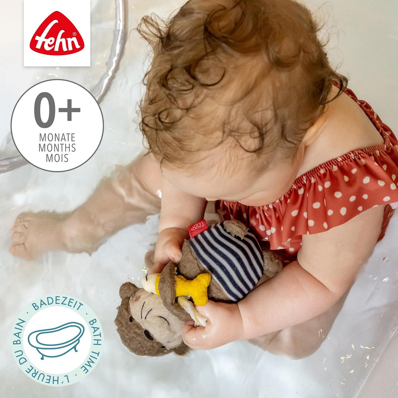 Іграшка для ванни Fehn Тваринка Видра плаваюча тканинна іграшка для ванни для різноманіття та веселого купання, фото №3