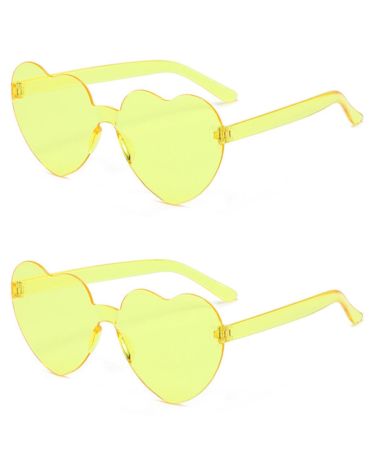 Сонцезахисні окуляри Серцеподібні BARRU 2 шт Multicolor Без оправи Форма Серце, фото №1