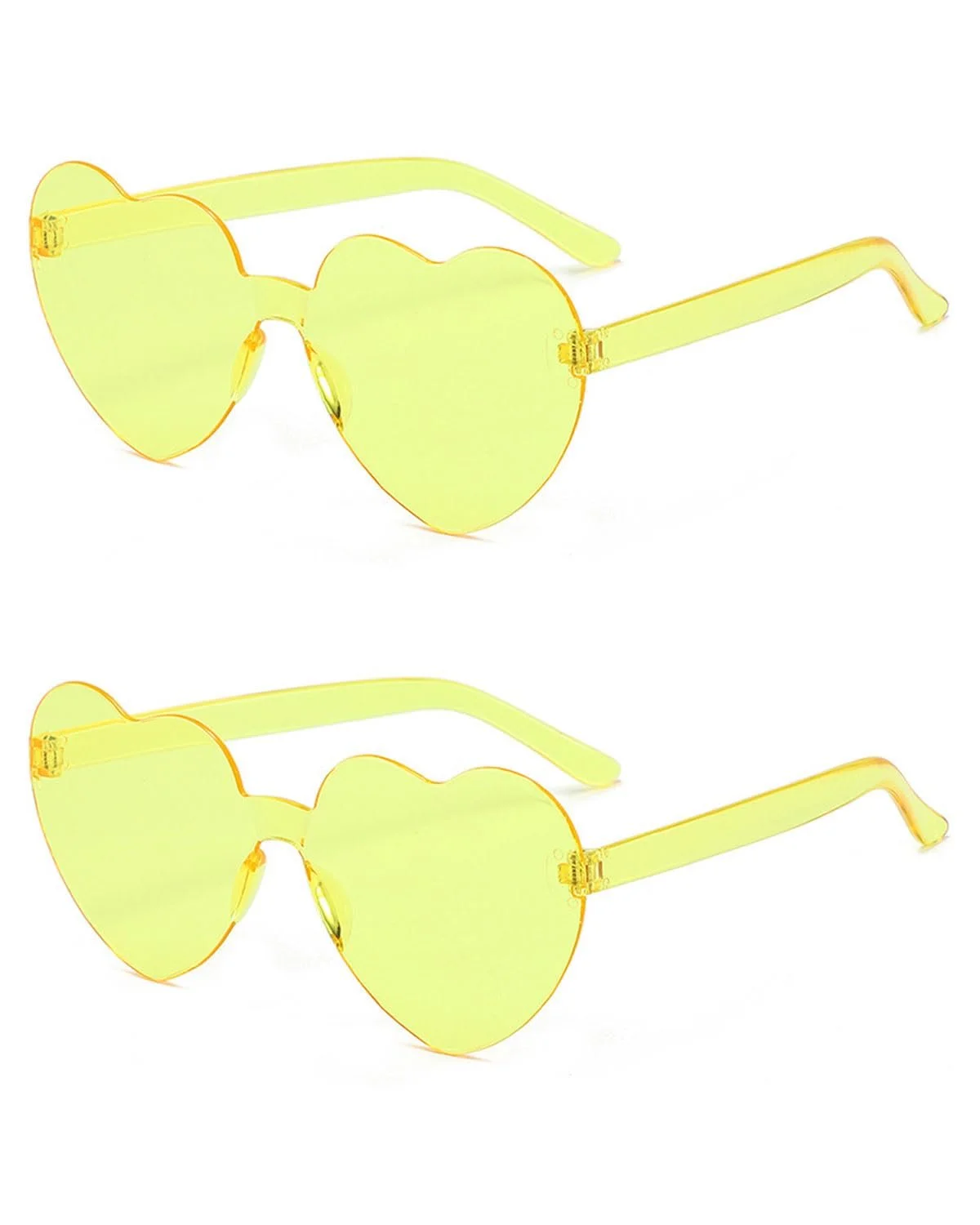 Солнцезащитные очки Сердцевидные BARRU 2 шт Multicolor Без оправы Форма Сердце, фото №1