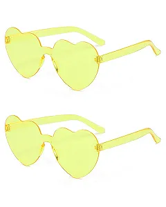 Сонцезахисні окуляри Серцеподібні BARRU 2 шт Multicolor Без оправи Форма Серце - Фото 1