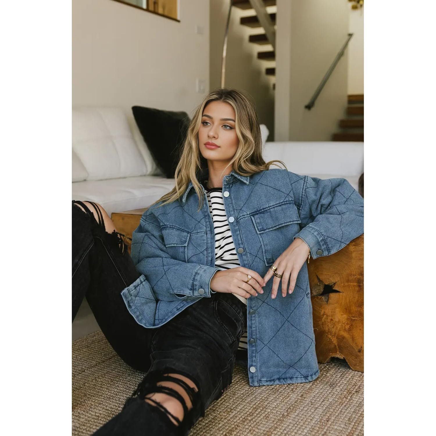 Джинсовая куртка Petalum Женская теплая, фото №2