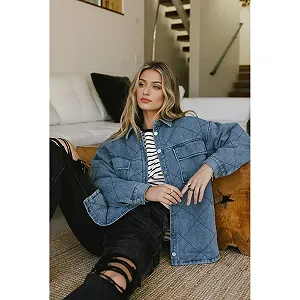 Джинсовая куртка Petalum Женская теплая цена на synthetic.ua - Фото 1 Джинсовая куртка Petalum Женская теплая synthetic.ua - Фото 1