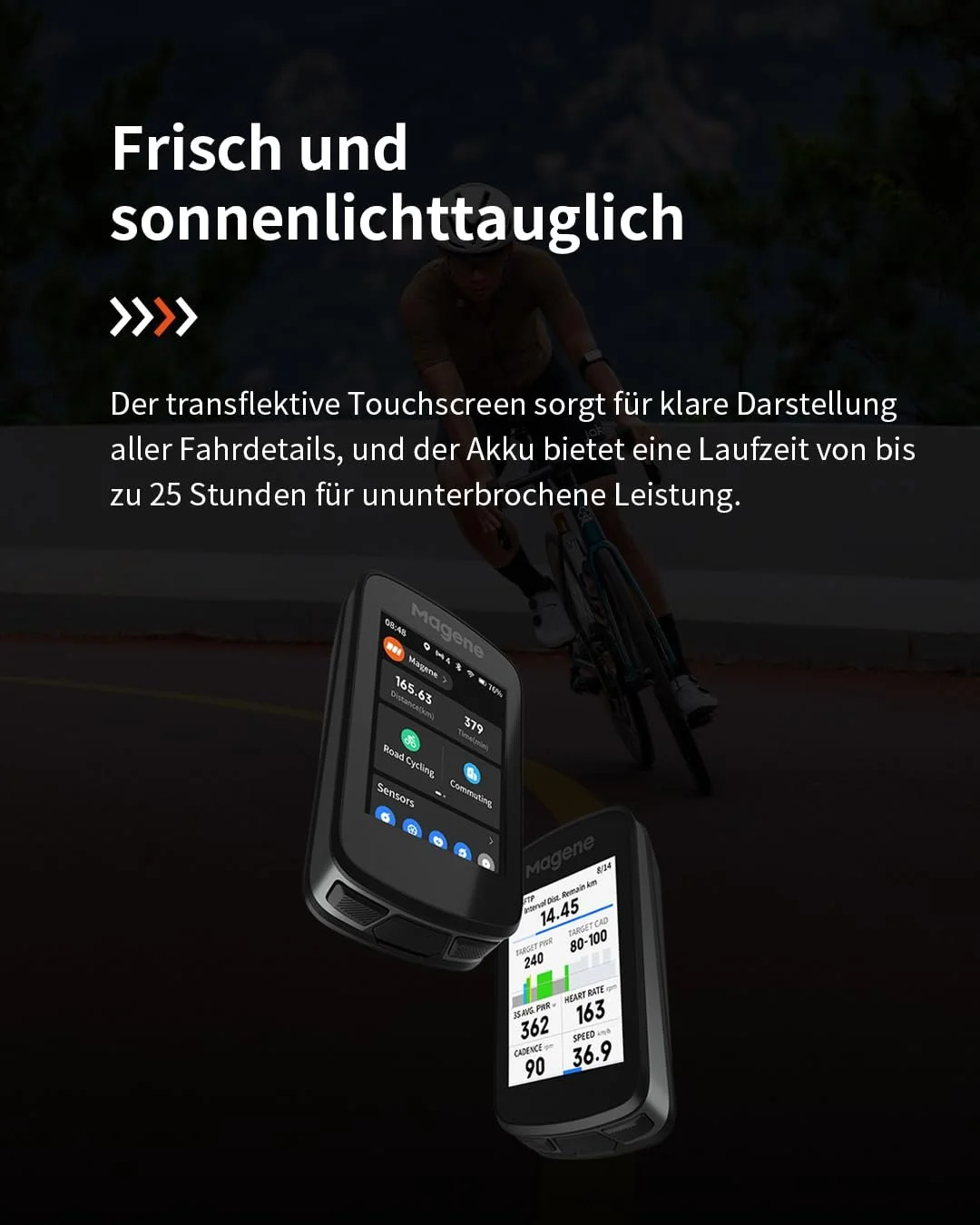 Велокомпьютер Magene C606 Pro GPS 2.8 дюйма цветной сенсорный экран ClimbPro Navigation Bluetooth ANT+ WiFi, фото №5