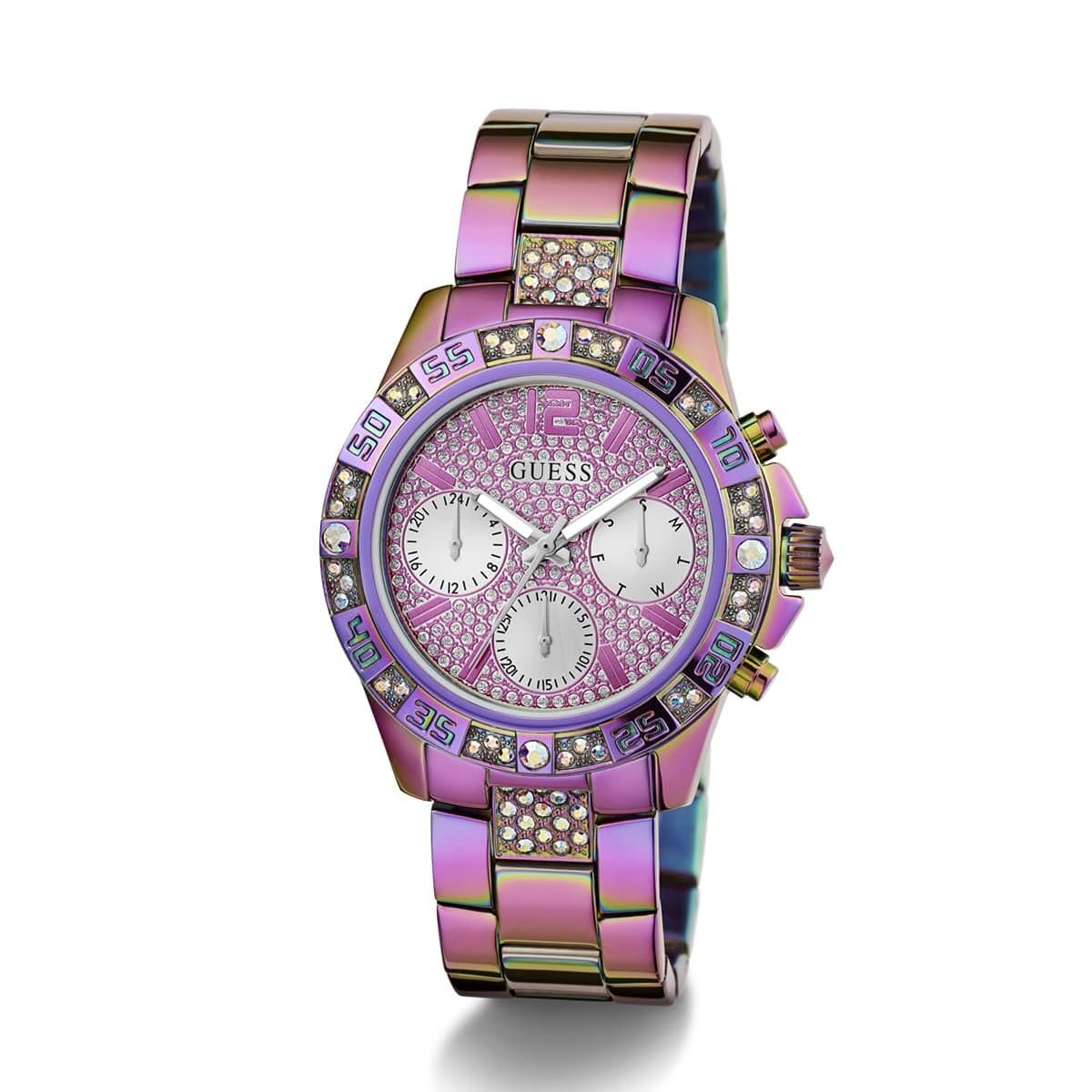 Жіночий годинник GUESS Majesty GW0771L4 Сталь, райдужний, Браслет, фото №5