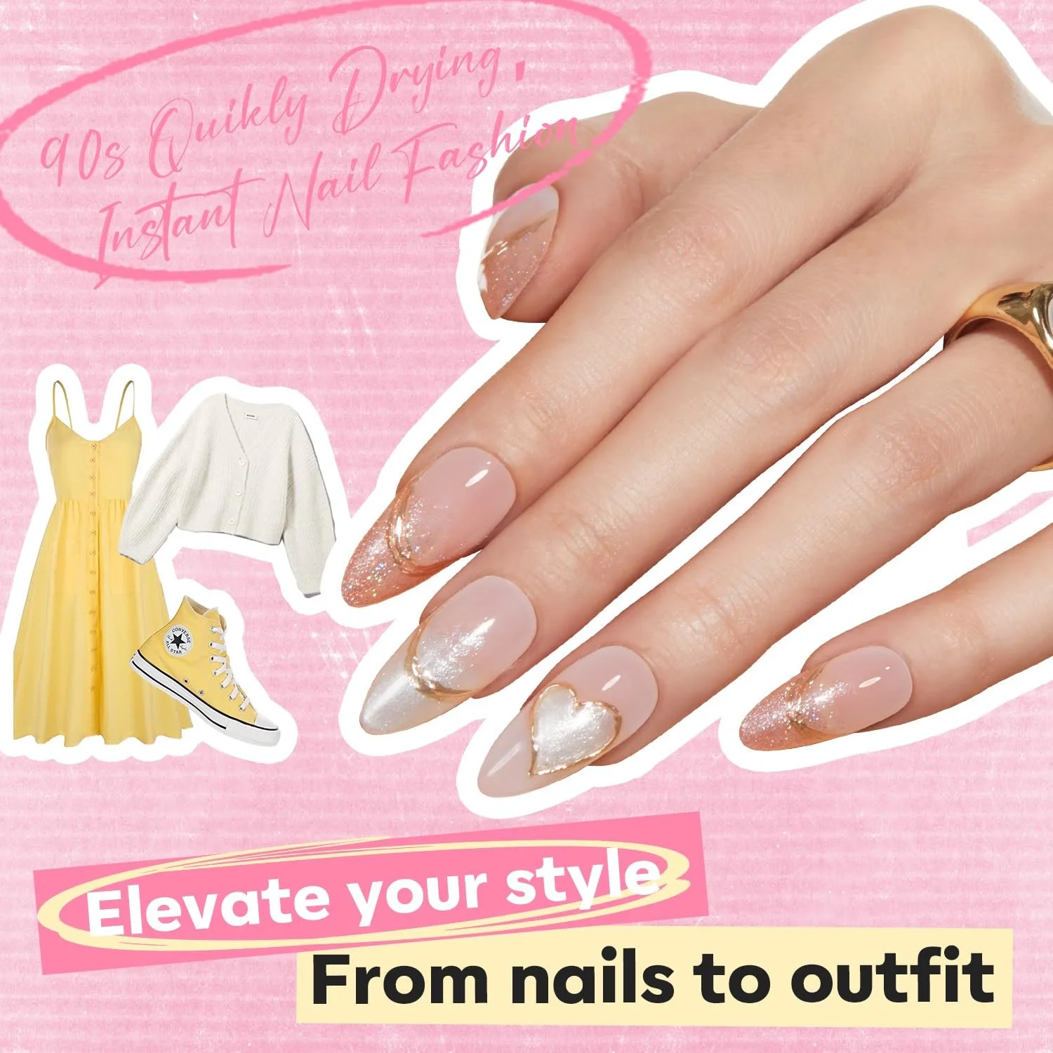 Лак для нігтів MODELONES Блискітки, 6 кольорів, фото №3