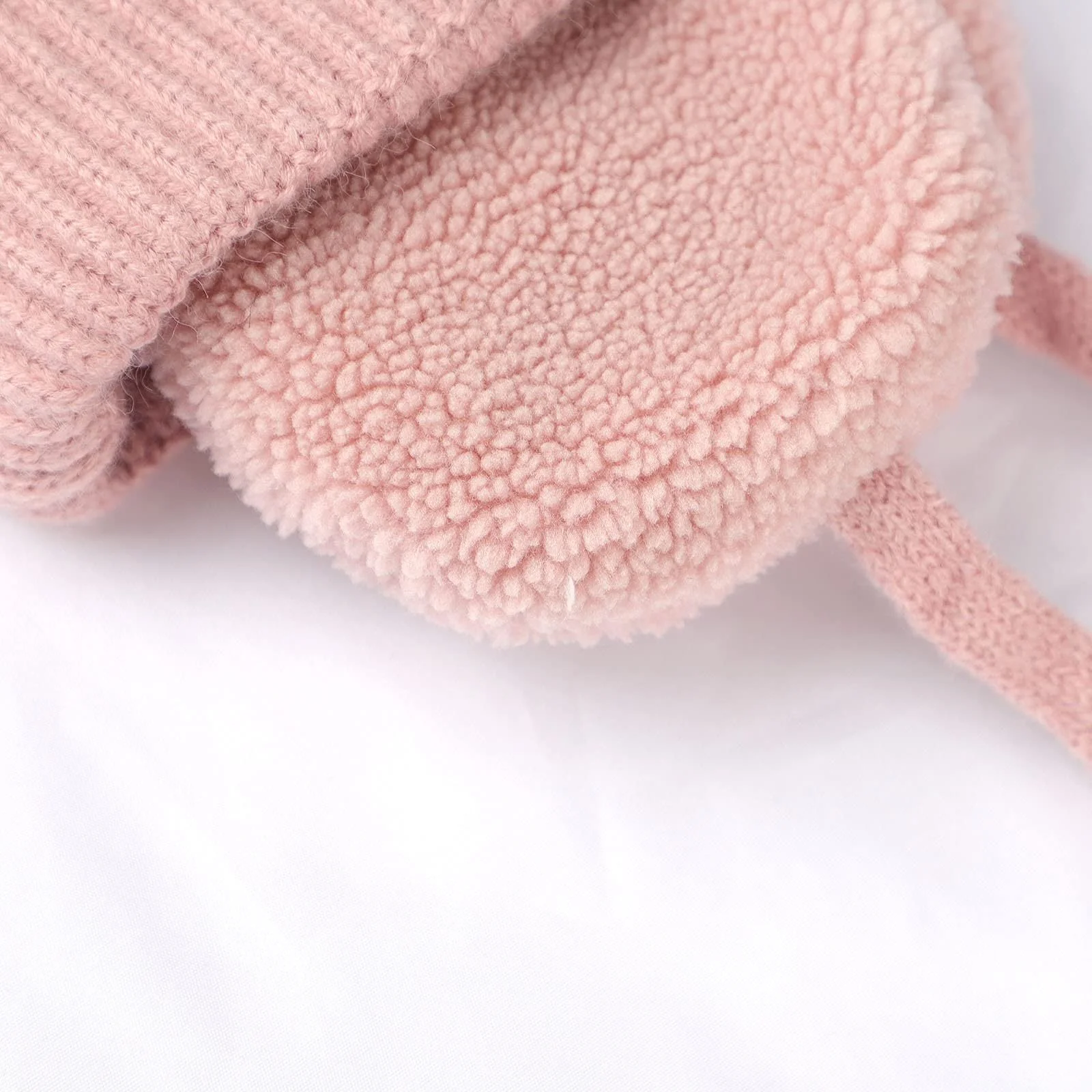 Вязаная детская зимняя шапка с помпоном, теплая зимняя, фото №5