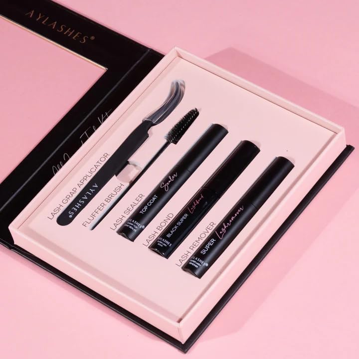 Набор AYLASHES Dream Big Starter с клеем для ресниц, ремувером, прозрачным топовым покрытием и аппликатором, 5 пар нарощенных ресниц до 7 дней, фото №3 Набор AYLASHES Dream Big Starter с клеем для ресниц, ремувером, прозрачным топовым покрытием и аппликатором, 5 пар нарощенных ресниц до 7 дней, фото №3