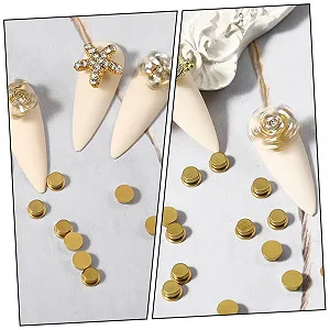 Подшипники для ногтей VICASKY 10 штук медные золотистые вращающиеся DIY synthetic.ua - Фото 1