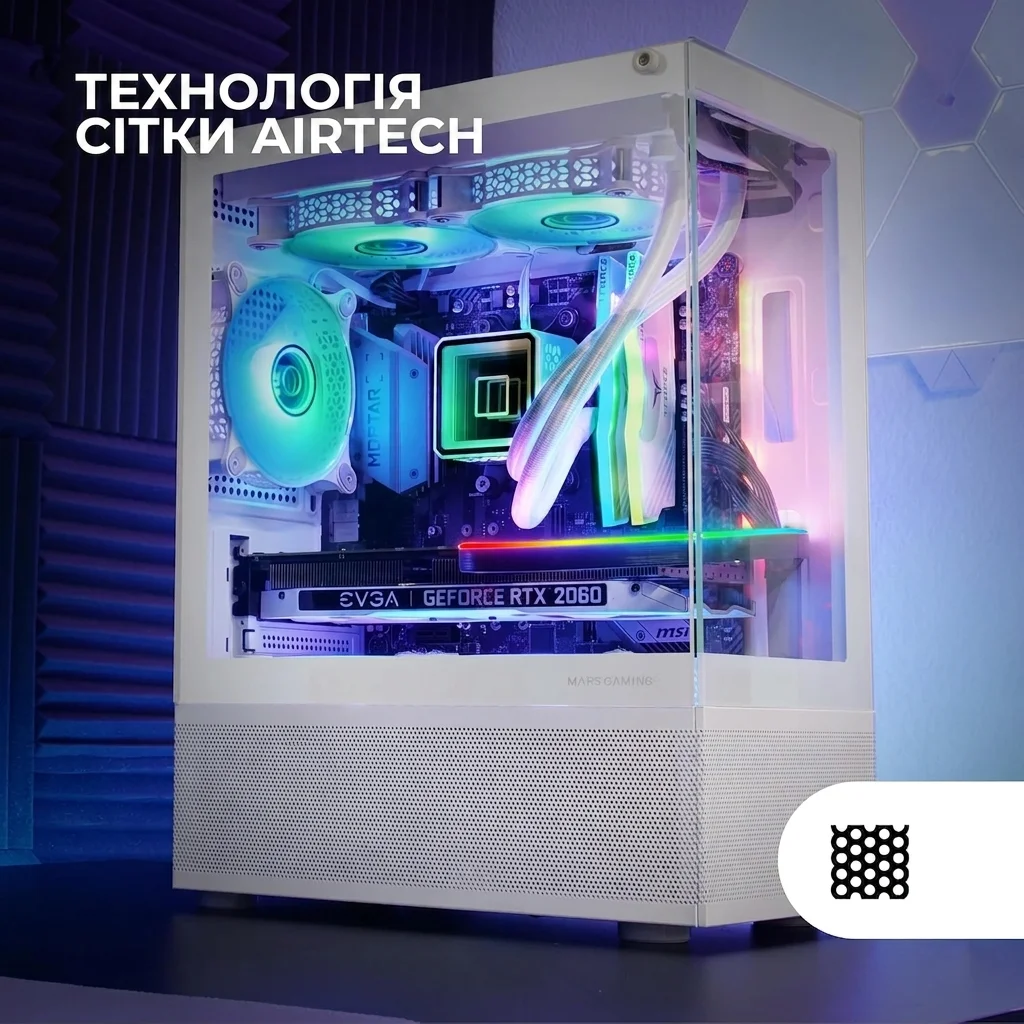Корпус Mars Gaming MC-SE / без БЖ / Білий, фото №4