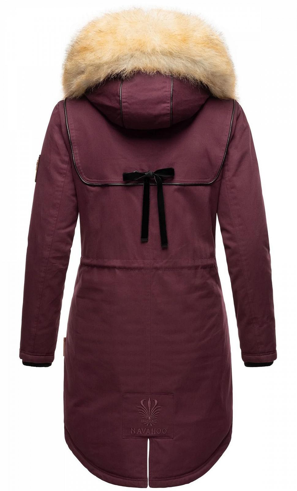 Жіноча зимова куртка Navahoo B660, довга парка з штучним хутром, фото №4