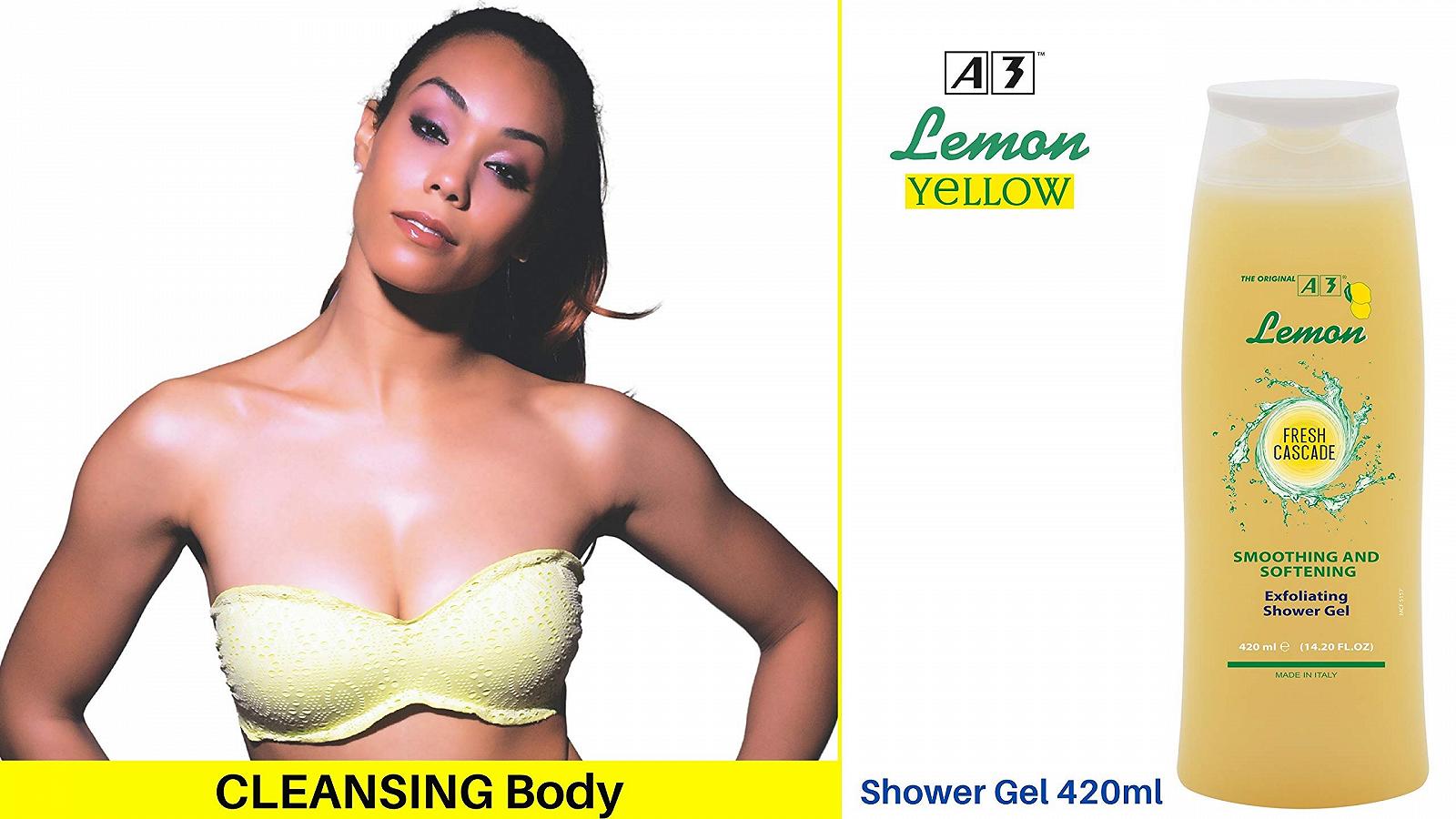 Отшелушивающий гель для душа A3 Lemon с ароматом лимона, фото №2