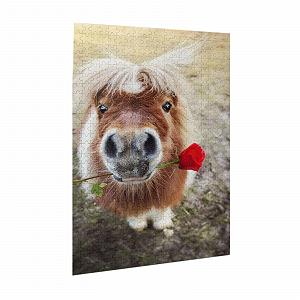 Пазл Horse and Rose 500 елементів дерев'яний 38 x 52 см synthetic.ua - Фото 1