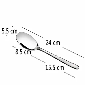 Ложка для сервировки Saedy нержавеющая сталь, набор 6 штук synthetic.ua - Фото 1