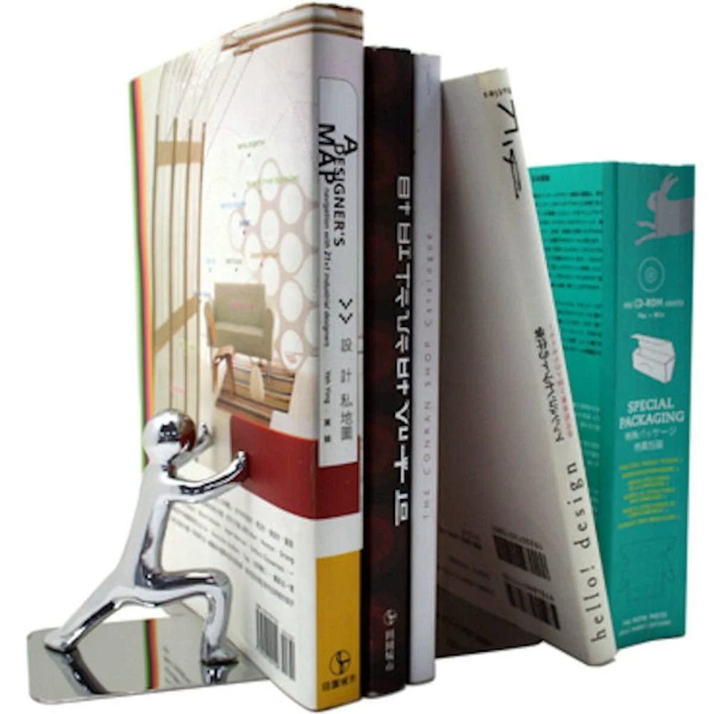 Держатели для книг Balvi Push. Chrome Zinc Серый, фото №2 Держатели для книг Balvi Push. Chrome Zinc Серый, фото №2