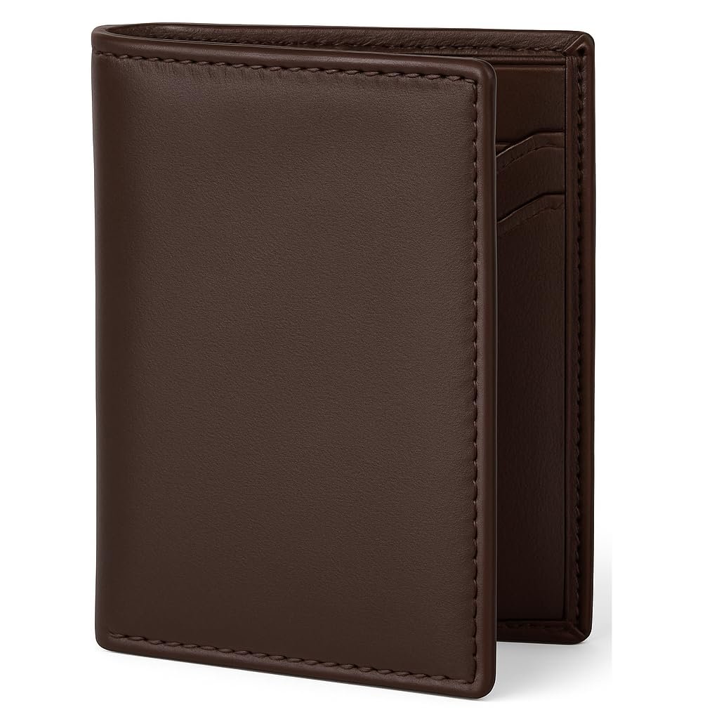 Гаманець Mini Slim RFID з відділенням для монет Dark Brown, фото №1 Гаманець Mini Slim RFID з відділенням для монет Dark Brown, фото №1