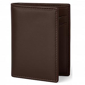 Гаманець Mini Slim RFID з відділенням для монет Dark Brown - Фото 1