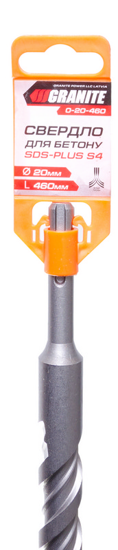 Свердло для бетону GRANITE SDS-PLUS S4 20х460 мм 0-20-460, фото №2