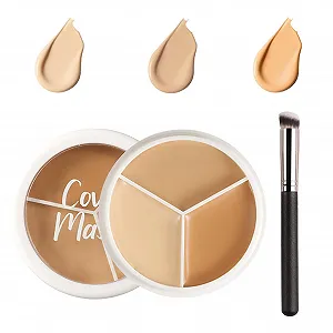 Консилер Палетка для макіяжу, Триколірний консилер для макіяжу, Змішувані кольори - Фото 1