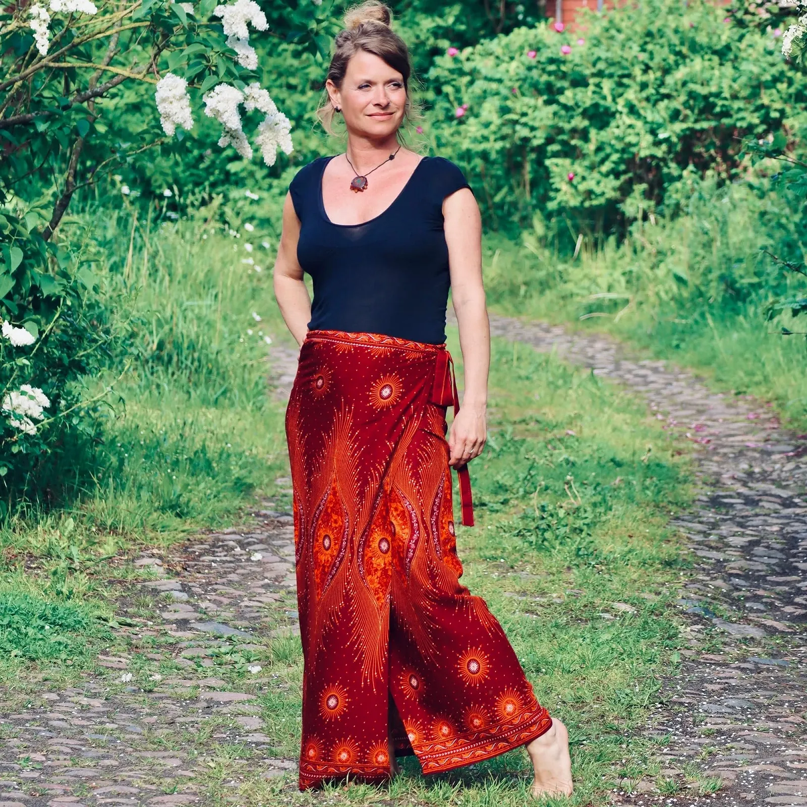 Юбка PANASIAM Wrap, летняя юбка из легкой натуральной вискозы, размер от S до L, фото №4