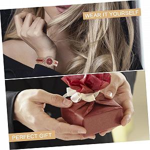 Часы Кварцевые Healvian Женские С Декоративным Ремешком Со Стразами Цифровой Дисплей synthetic.ua - Фото 1