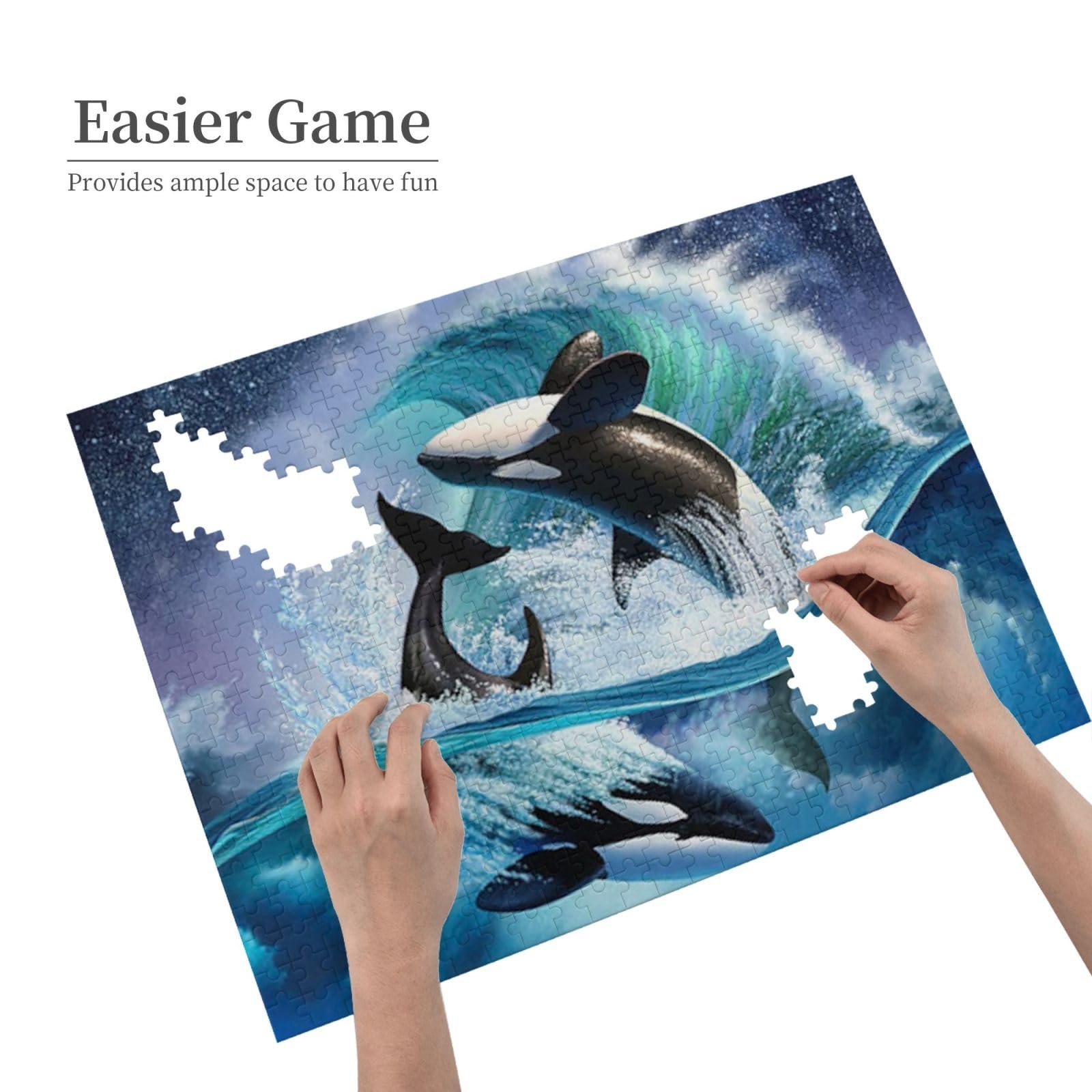 Пазл деревянный Orca Killer Whales Waving 500 деталей 38 х 52 см, фото №6