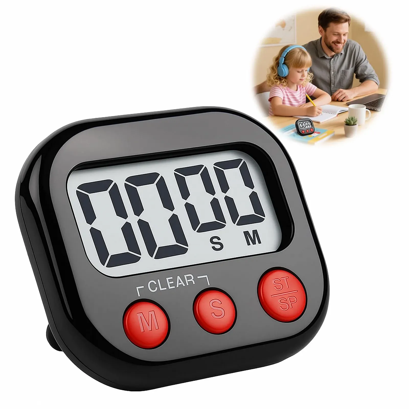Цифровой кухонный таймер Egg Timer Digital с регулировкой громкости и дисплеем, фото №7 Цифровой кухонный таймер Egg Timer Digital с регулировкой громкости и дисплеем, фото №7