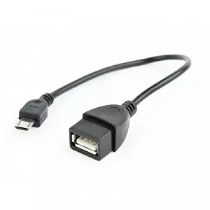 Дата кабель OTG USB 2.0 AF to Micro 5P 0.15m Cablexpert (AB-OTG-AFBM-03) - Фото 1